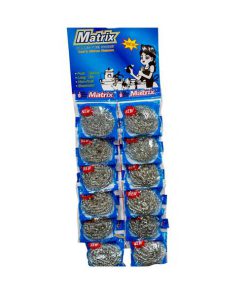 FIBRAS DE ACERO INOX. DISPLAY DE 12 PIEZAS MODELO: CSL-0841