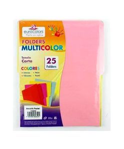 FOLDER EUROCOLORS ARCOIRIS PASTEL 25 PZAS MODELO: 603494