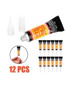 PEGAMENTO TRANSPARENTE SUPER GLUE 12 PIEZAS MODELO: CSL-0221